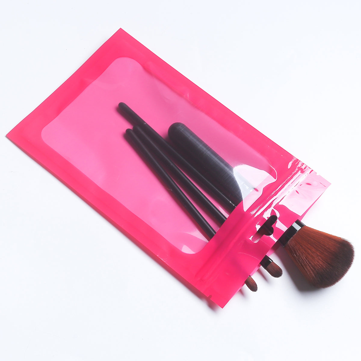 Glossy Magenta Purple Bordered Window QuickQlick® Bags with Butterfly Hang Hole
