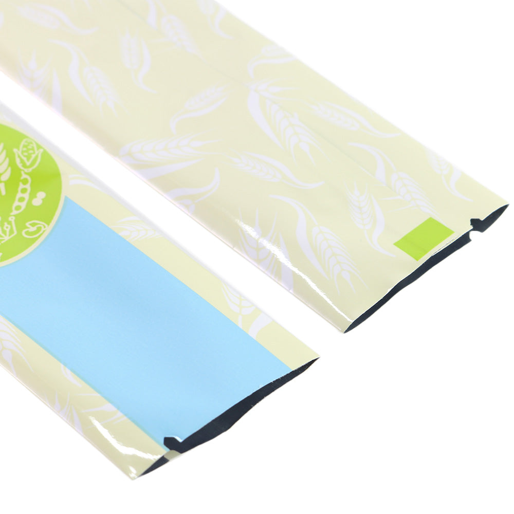 Glossy Fresh Blue Metallized Open Top Stick Bag with Round Bakery Design