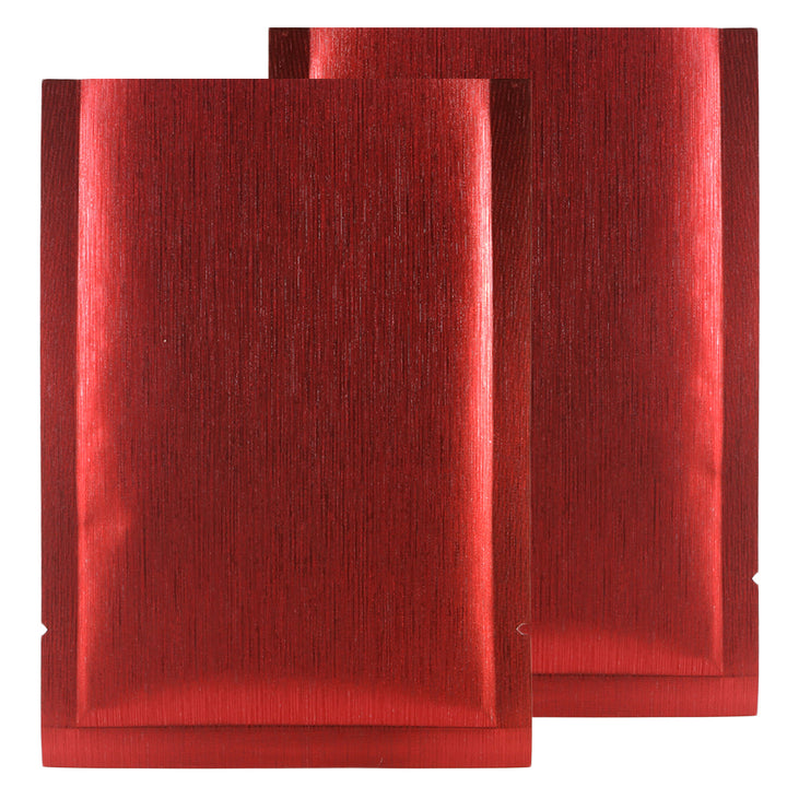 QQ Studio® Shimmery Streaky Red Textured Metallized Foil Open Top Bags