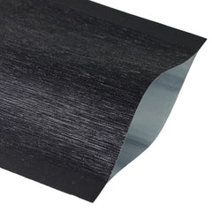 Shimmery Brushed Metal Black Metallized Foil Open Top Bags