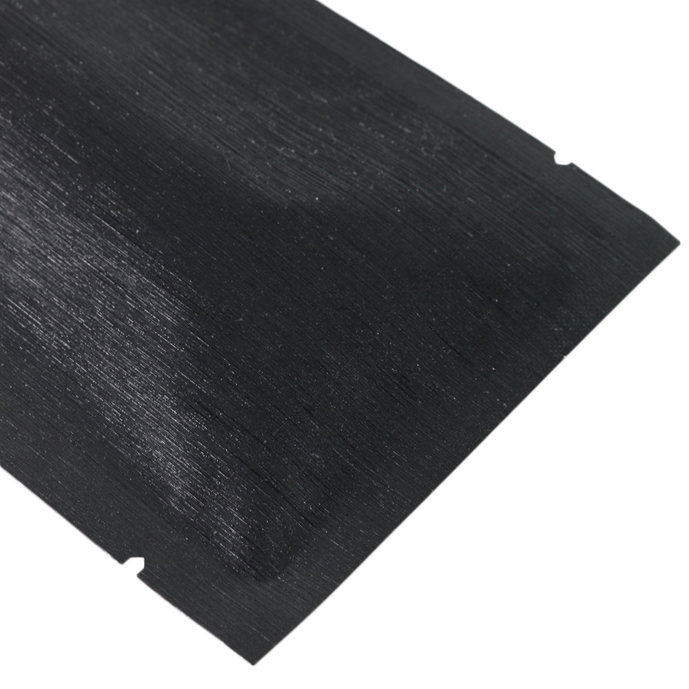 Shimmery Brushed Metal Black Metallized Foil Open Top Bags