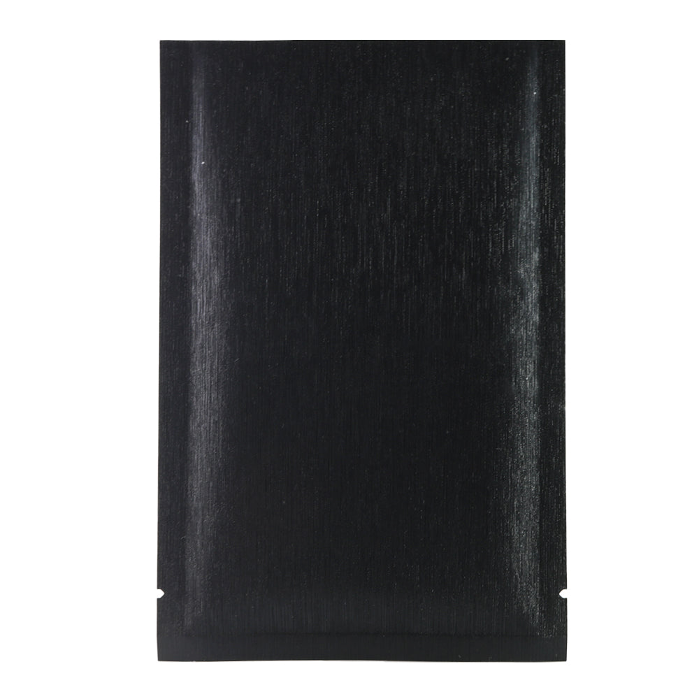 Shimmery Brushed Metal Black Metallized Foil Open Top Bags