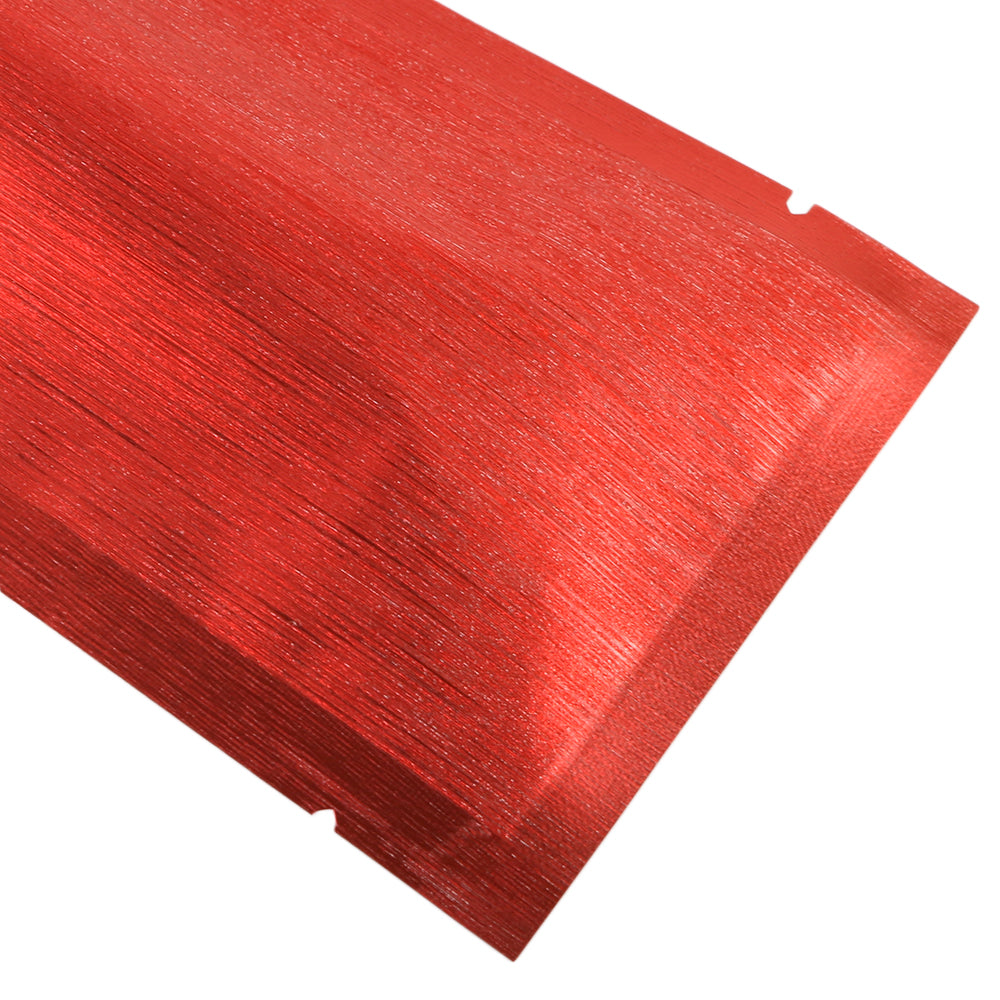 Shimmery Streaky Red Textured Metallized Foil Open Top Bags