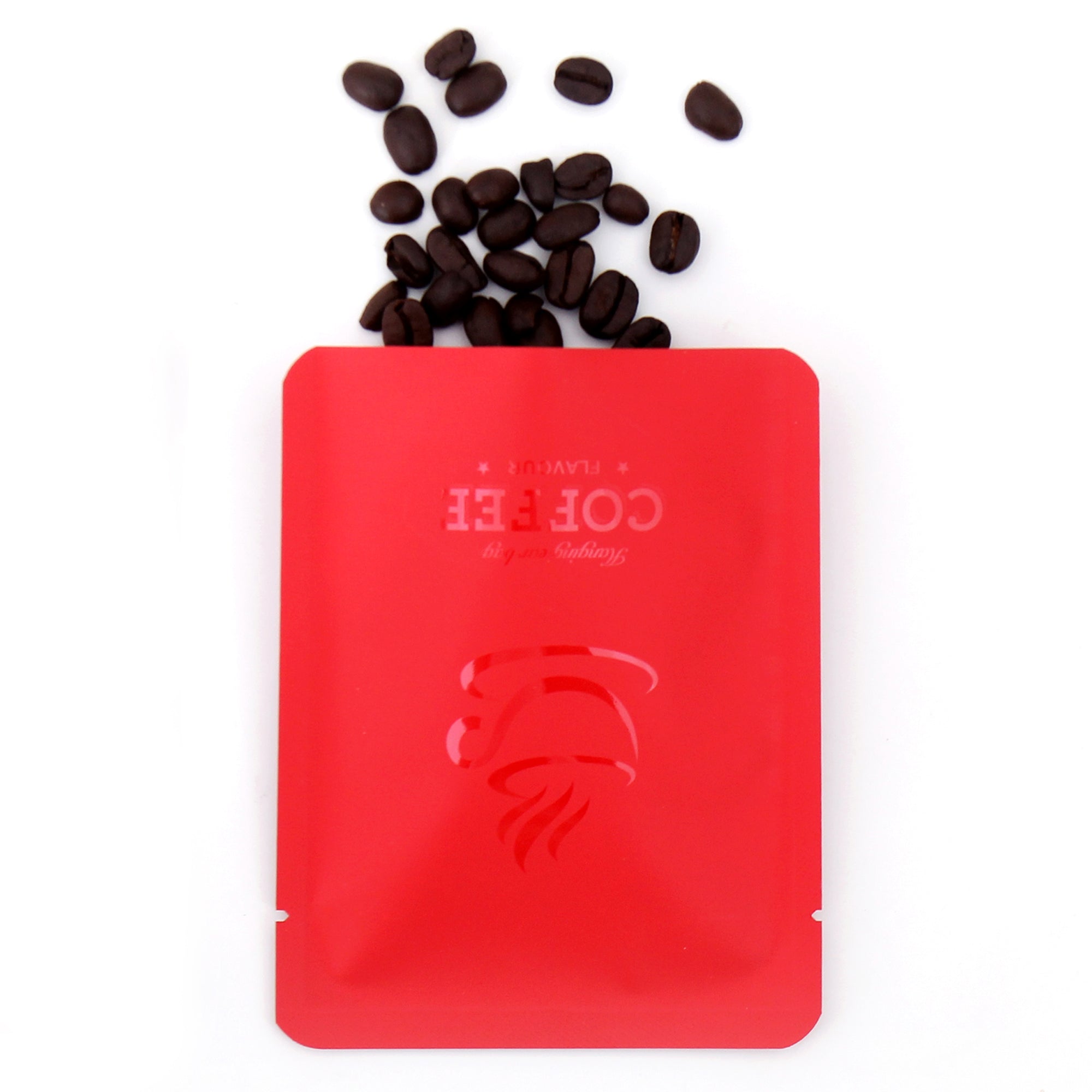 QQ Studio® Matte Coffee Bean Red Aluminum Open Bottom Bag