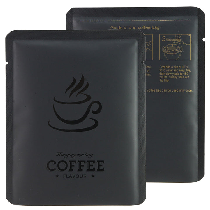 QQ Studio® Matte Aluminum Open Bottom Bag with Glossy Drip Coffee Design