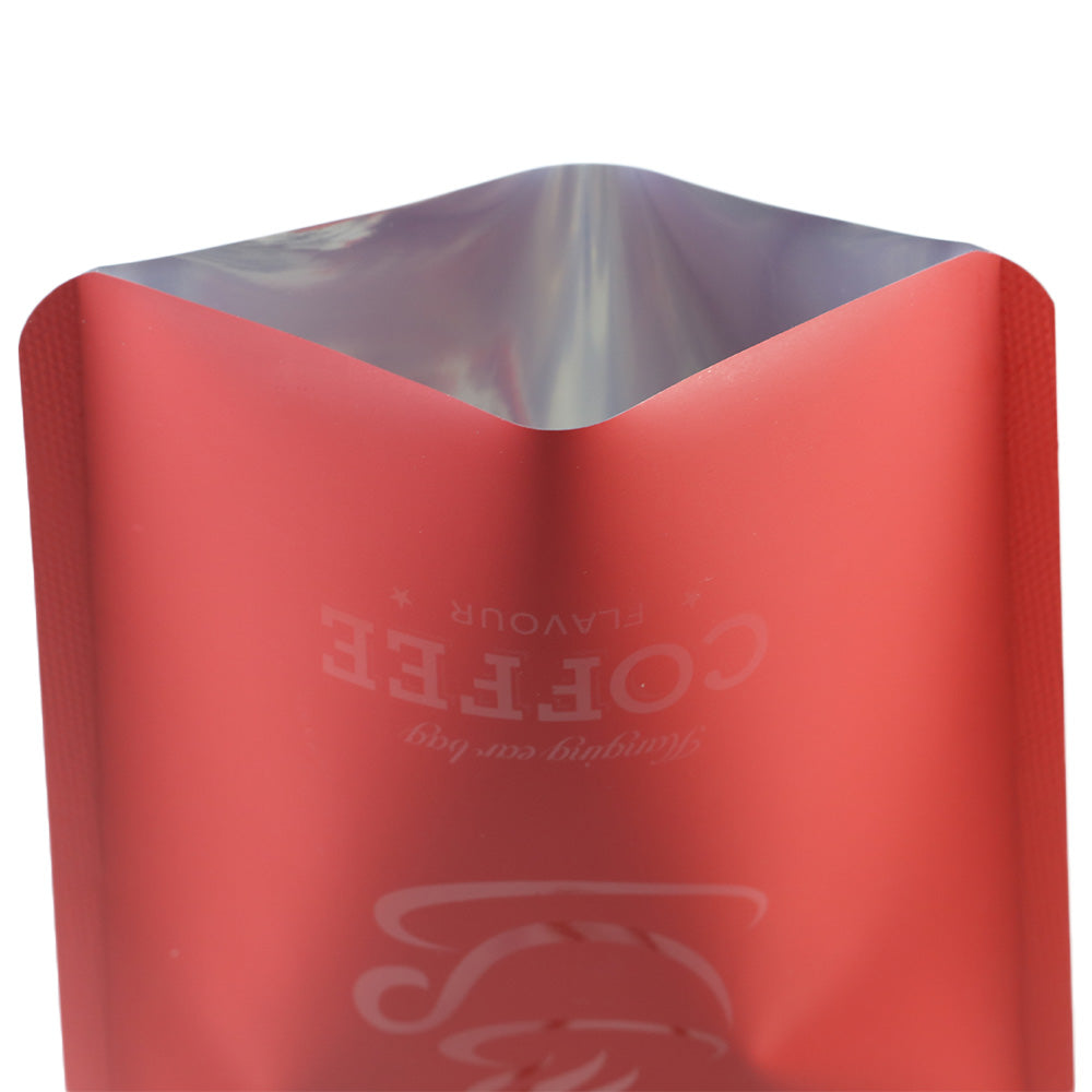 QQ Studio® Matte Coffee Bean Red Aluminum Open Bottom Bag