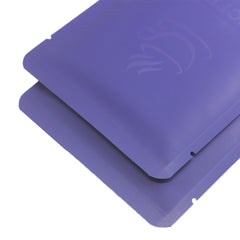 Matte Coffee Violet Purple Aluminum Open Bottom Bag with Glossy Drip Coffee Design