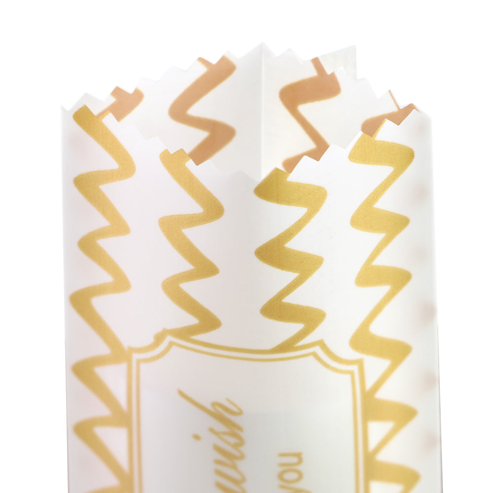 Glossy Printed Ribbon Design Plastic Open Fill Pillow Bag