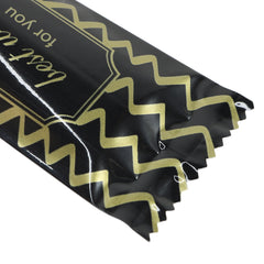 Glossy Printed Ribbon Design Plastic Open Fill Pillow Bag