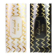 Glossy Printed Ribbon Design Plastic Open Fill Pillow Bag