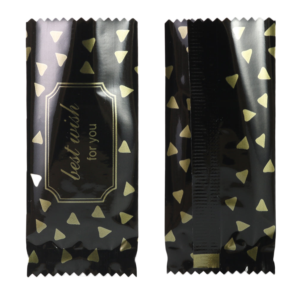 Glossy Printed Triangle Design Plastic Open Fill Pillow Bag