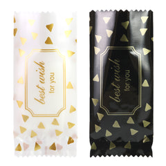 Glossy Printed Triangle Design Plastic Open Fill Pillow Bag