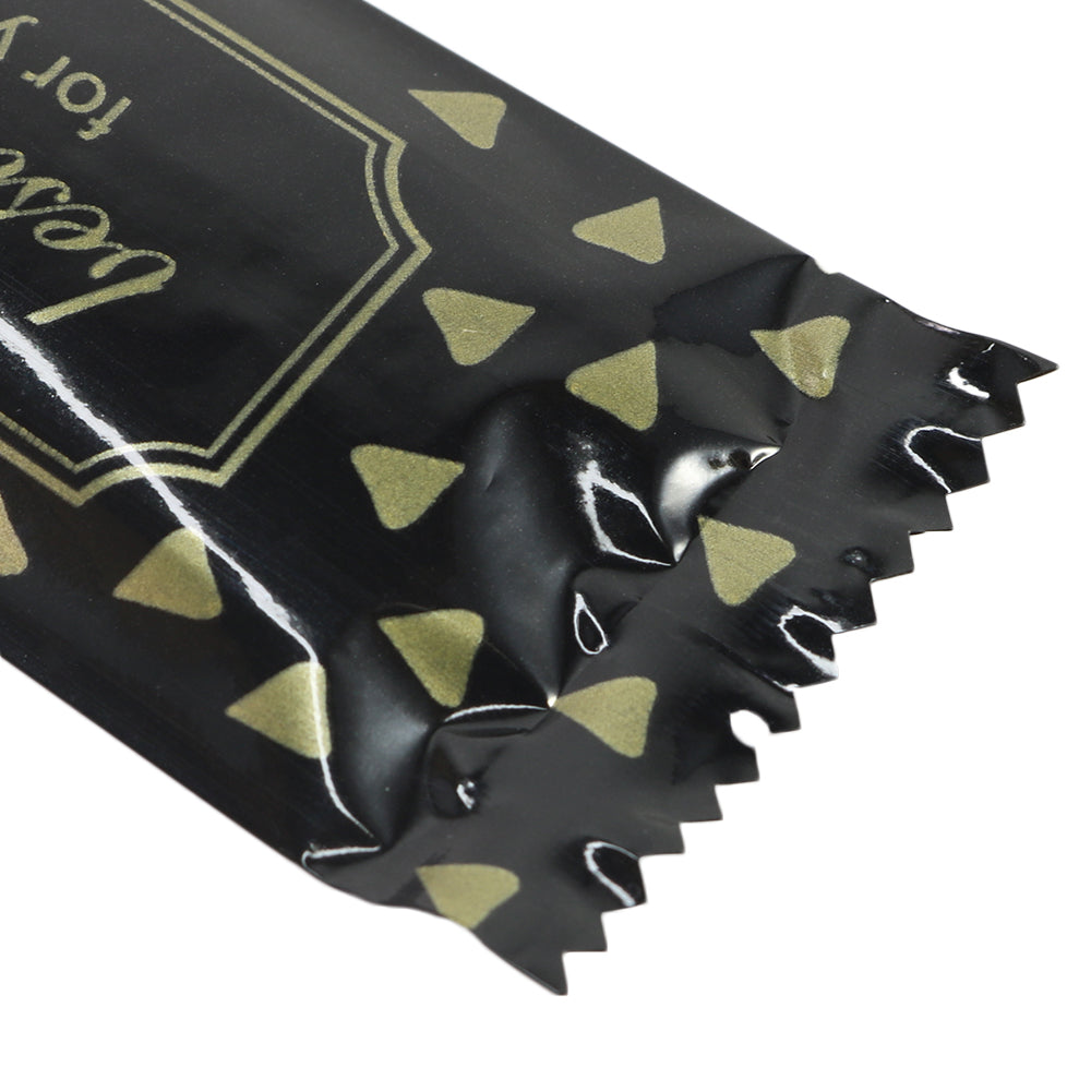 Glossy Party Black Plastic Open Fill Pillow Bag
