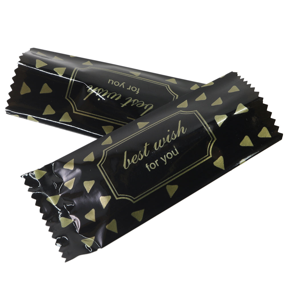 Glossy Party Black Plastic Open Fill Pillow Bag