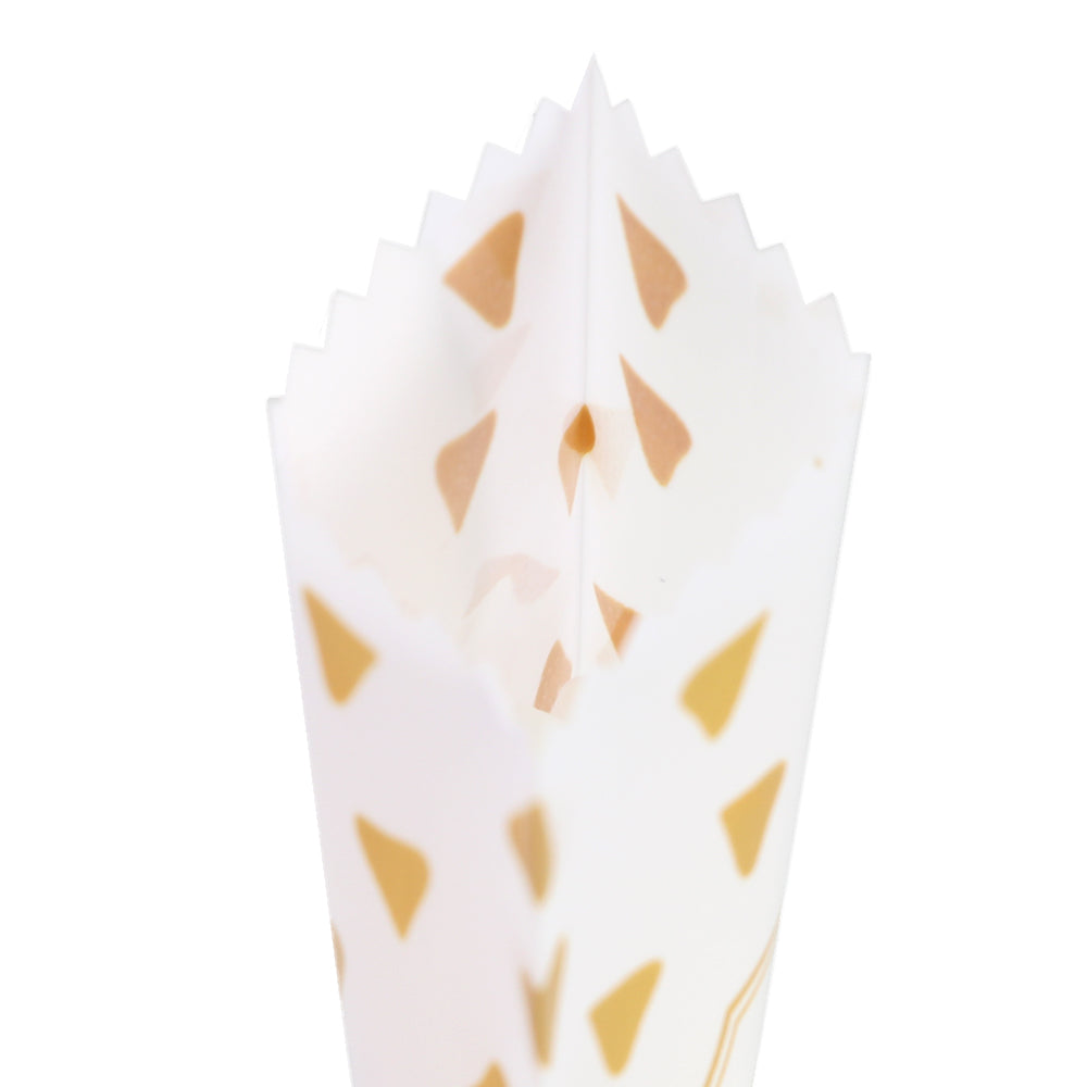 Glossy Printed Triangle Design Plastic Open Fill Pillow Bag