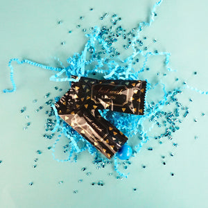 Glossy Party Black Plastic Open Fill Pillow Bag