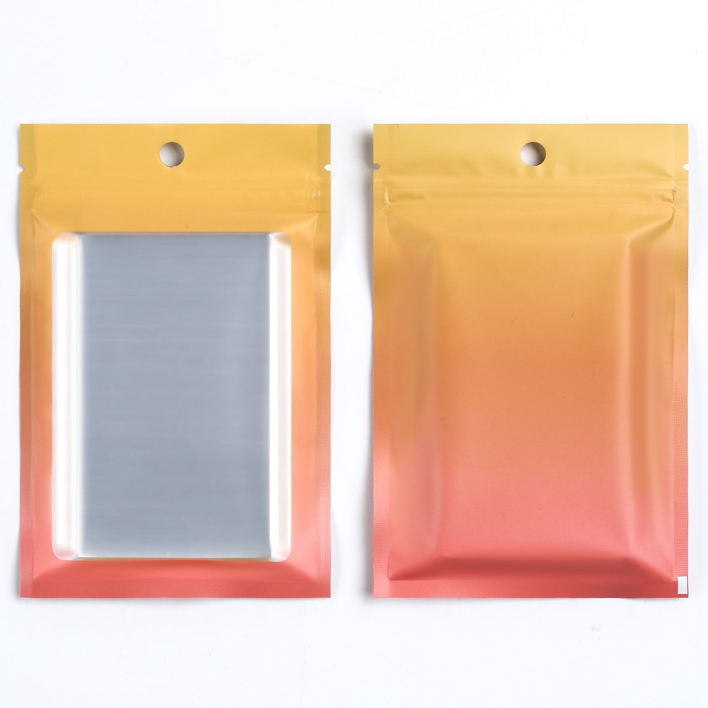 QQ Studio® Matte Jasper Orange Gradient QuickQlick® Bags with Translucent Window