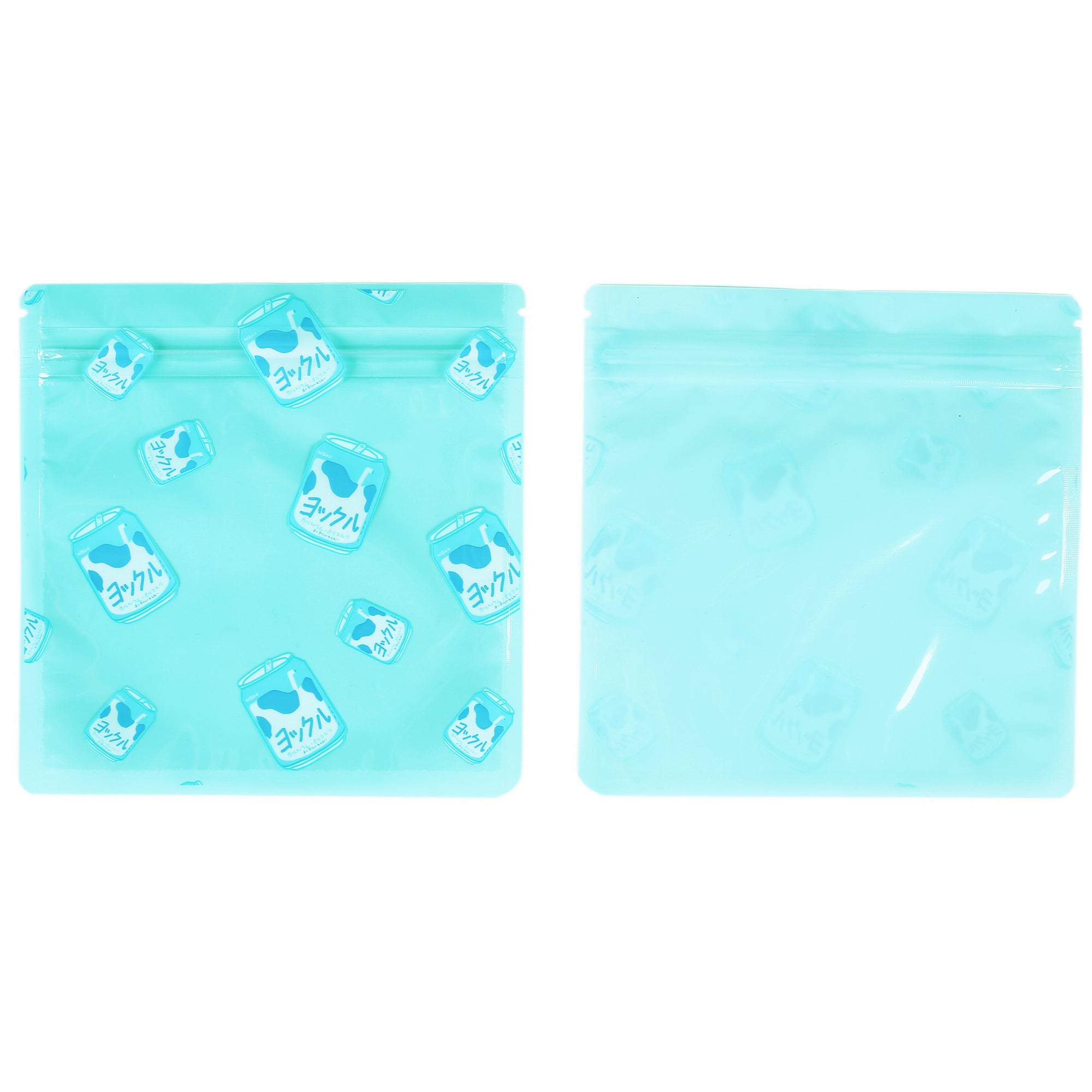 Bubbly Blue Designed Multi-Icon Pattern QuickQlick® Bags with Clear Window
