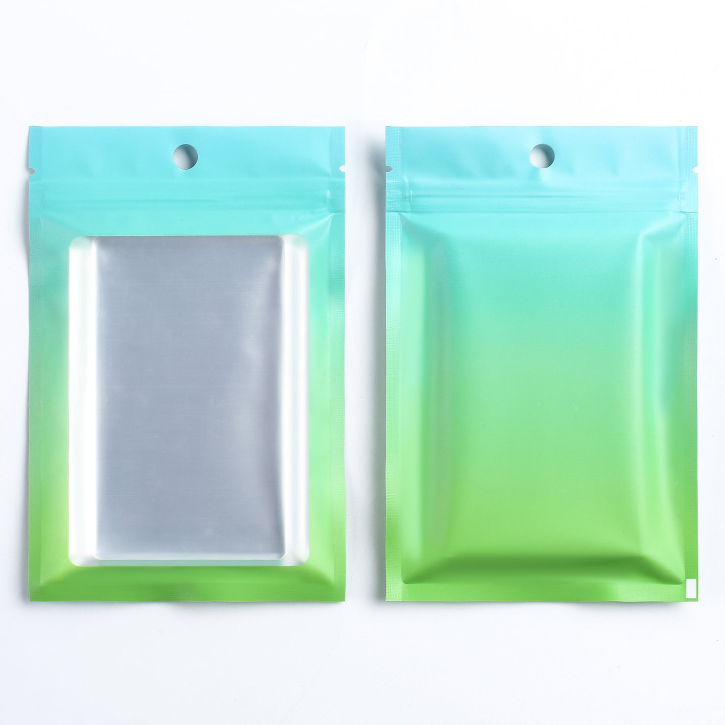 QQ Studio® Matte Malachite Green Gradient QuickQlick® Bags with Translucent Window