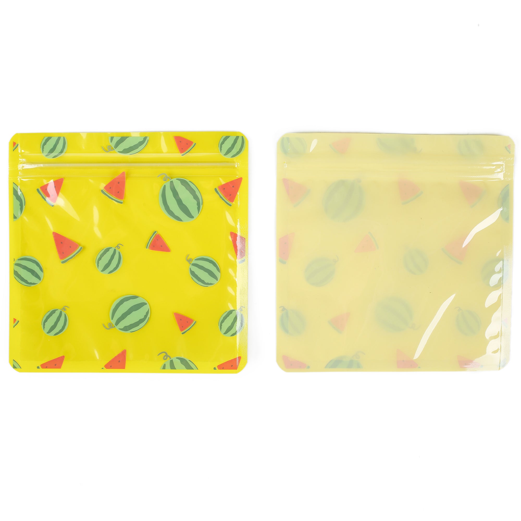 Watermelon Yellow Designed Multi-Icon Pattern QuickQlick® Bags with Clear Window