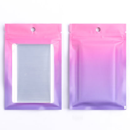 QQ Studio® Matte Gradient QuickQlick® Bags with Translucent Window and Hang Hole