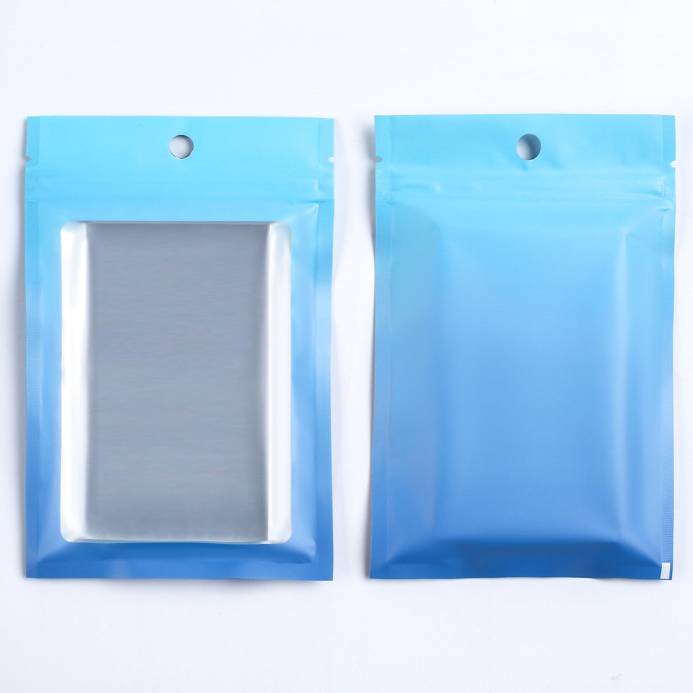 QQ Studio® Matte Azurite Blue Gradient QuickQlick® Bags with Translucent Window