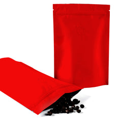 Matte Firetruck Red Mylar Foil Stand Strong® Coffee Valve Bags