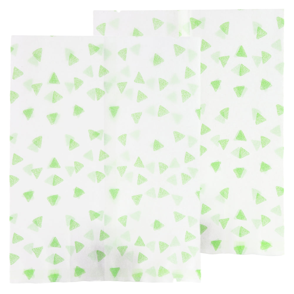 Mint Chip Green Printed Diamond Design Rice Paper Open Top Bags