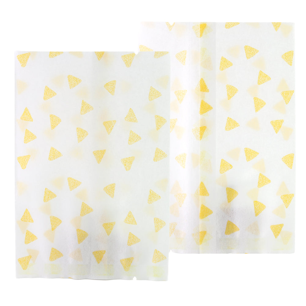 Printed Cheddar Orange Diamond Design Rice Paper Open Top Bags