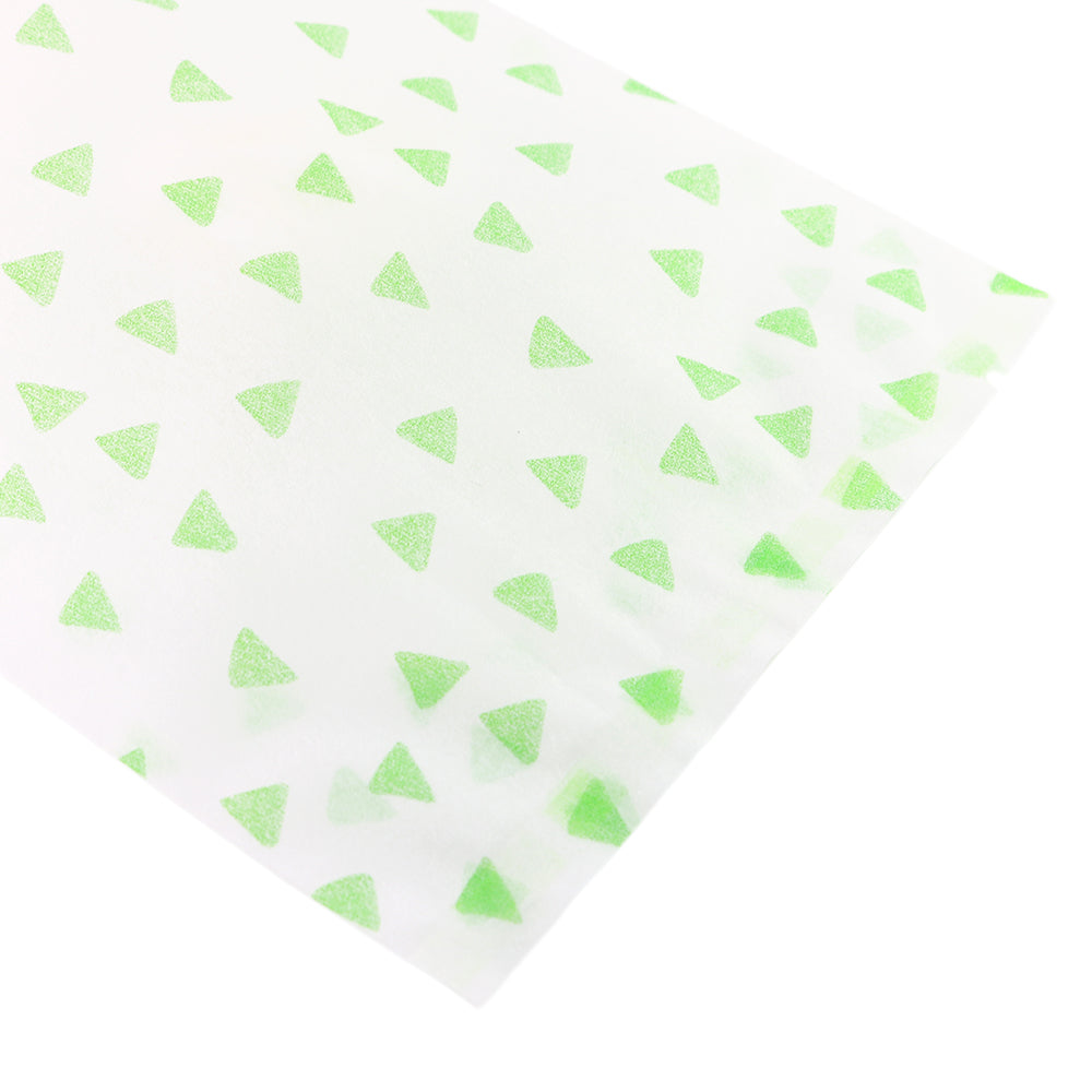 Mint Chip Green Printed Diamond Design Rice Paper Open Top Bags