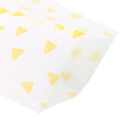 Printed Cheddar Orange Diamond Design Rice Paper Open Top Bags