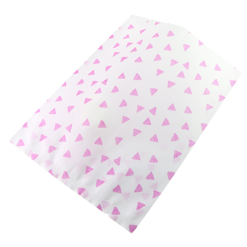 Printed Purple Pyramid Diamond Design Rice Paper Open Top Bags