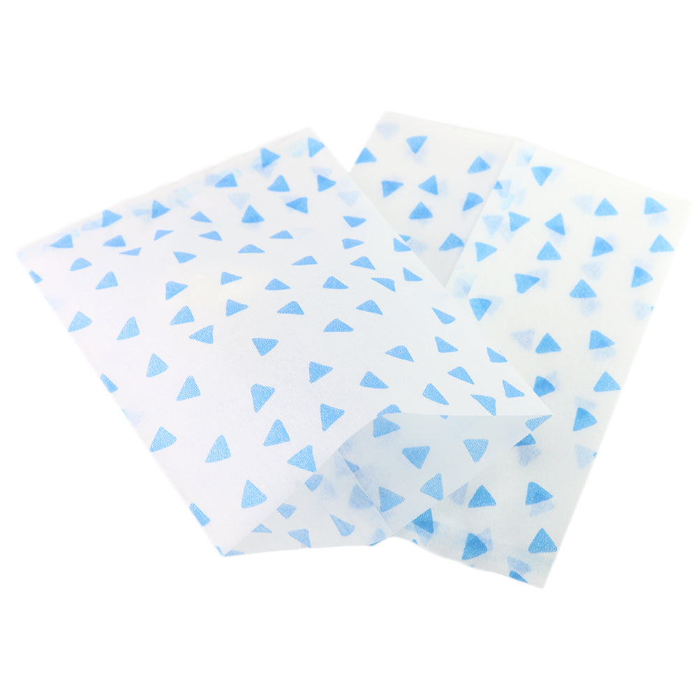 Printed Geo Blue Diamond Design Rice Paper Open Top Bags