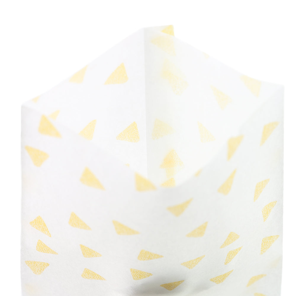 Printed Cheddar Orange Diamond Design Rice Paper Open Top Bags