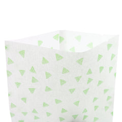 Mint Chip Green Printed Diamond Design Rice Paper Open Top Bags