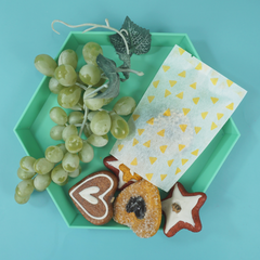 Printed Cheddar Orange Diamond Design Rice Paper Open Top Bags