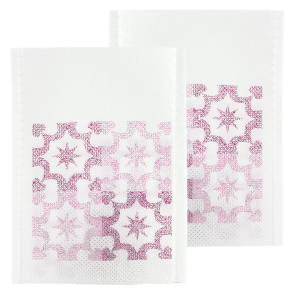 Crafty Purple Geometric Design Non-Woven Open Top Bags