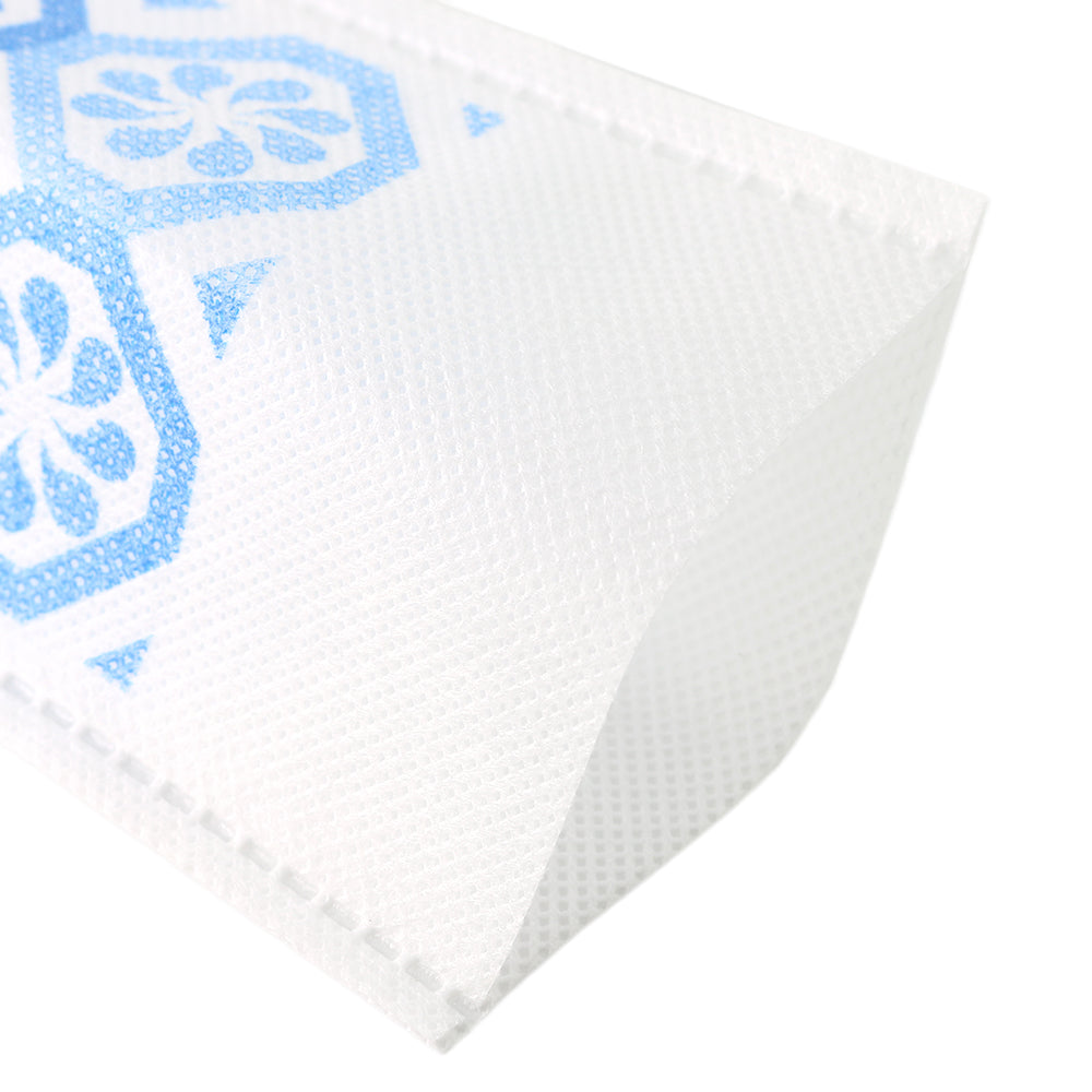 Geometric Crafty Blue Design Non-Woven Open Top Bags