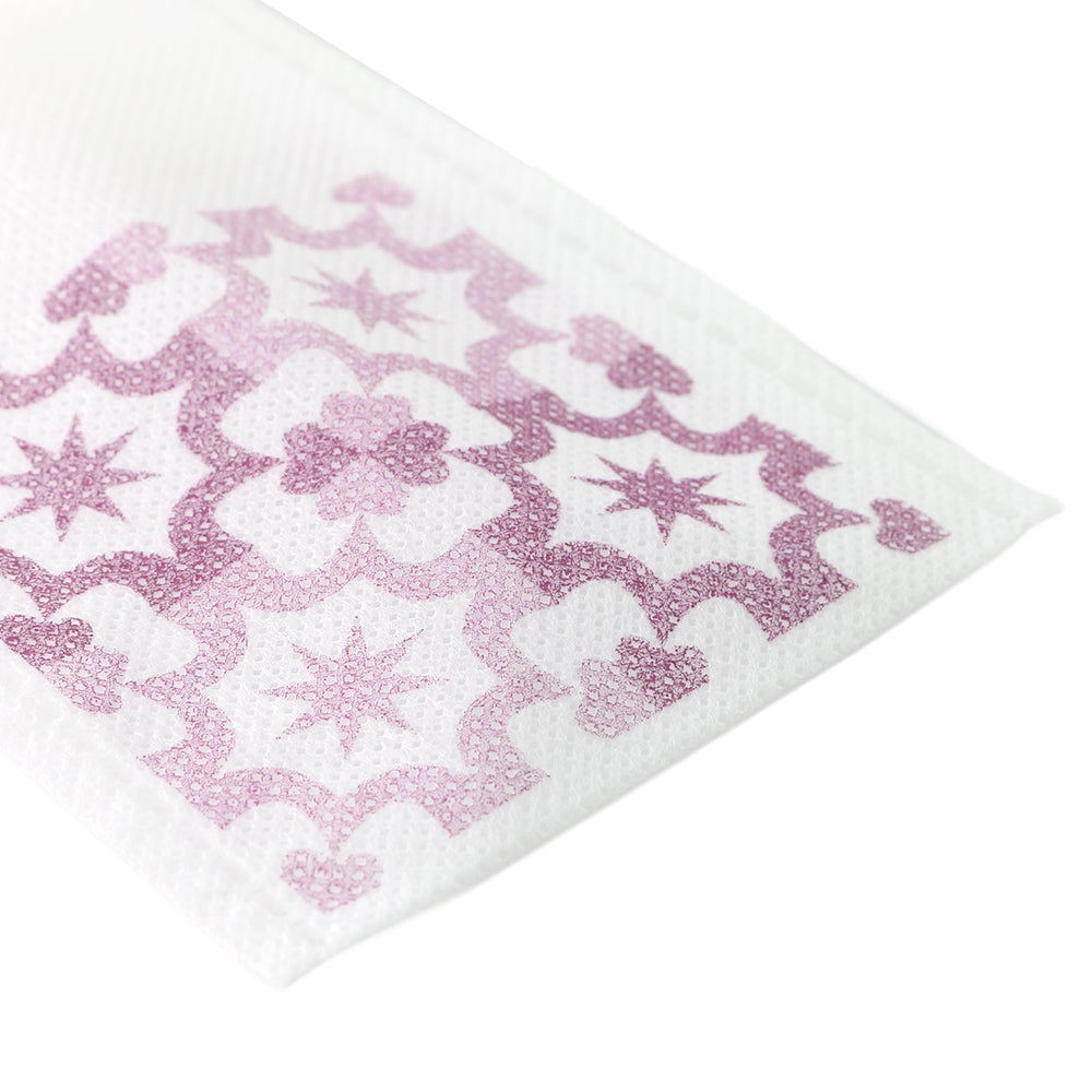 Crafty Purple Geometric Design Non-Woven Open Top Bags