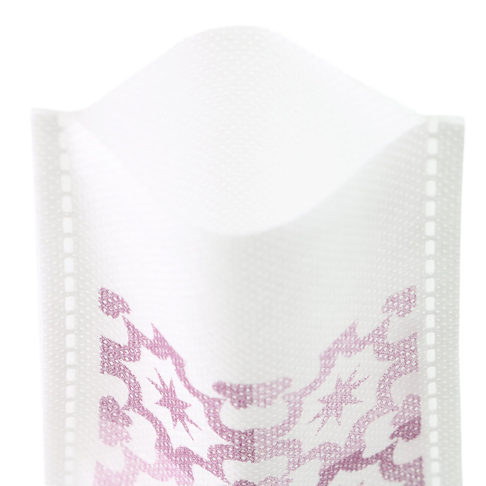 Crafty Purple Geometric Design Non-Woven Open Top Bags