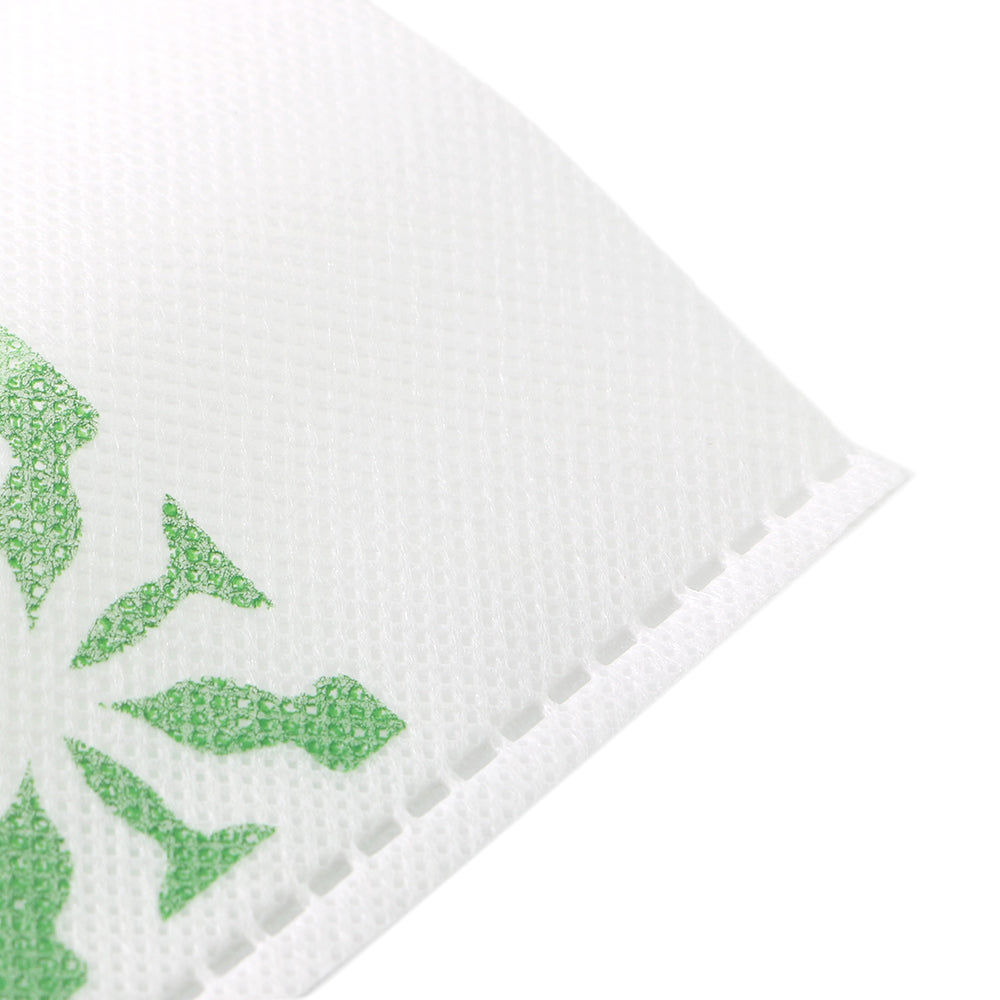 Green Tea Geometric Design Non-Woven Open Top Bags