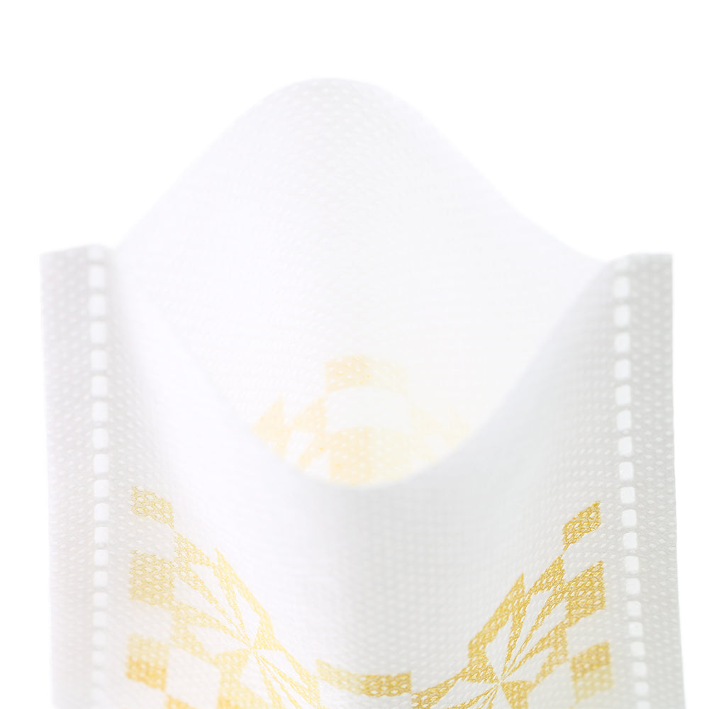 Crafty Orange Geometric Design Non-Woven Open Top Bags