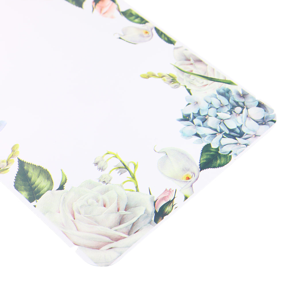 Botanical White Matte Flower Border Design Open SlickSeal™ Bags