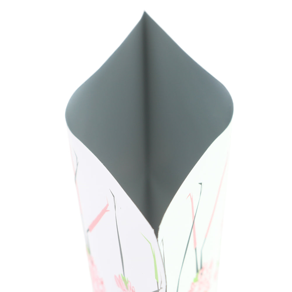 Rosey White Matte Flower Girl Design Open Bottom Bags