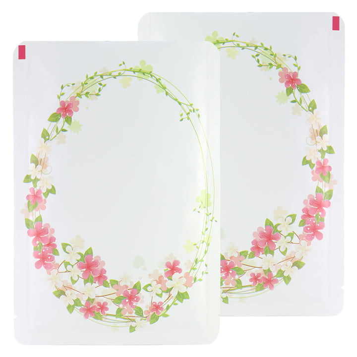 QQ Studio® Wreath White Matte Flower Design Open SlickSeal™ Bags