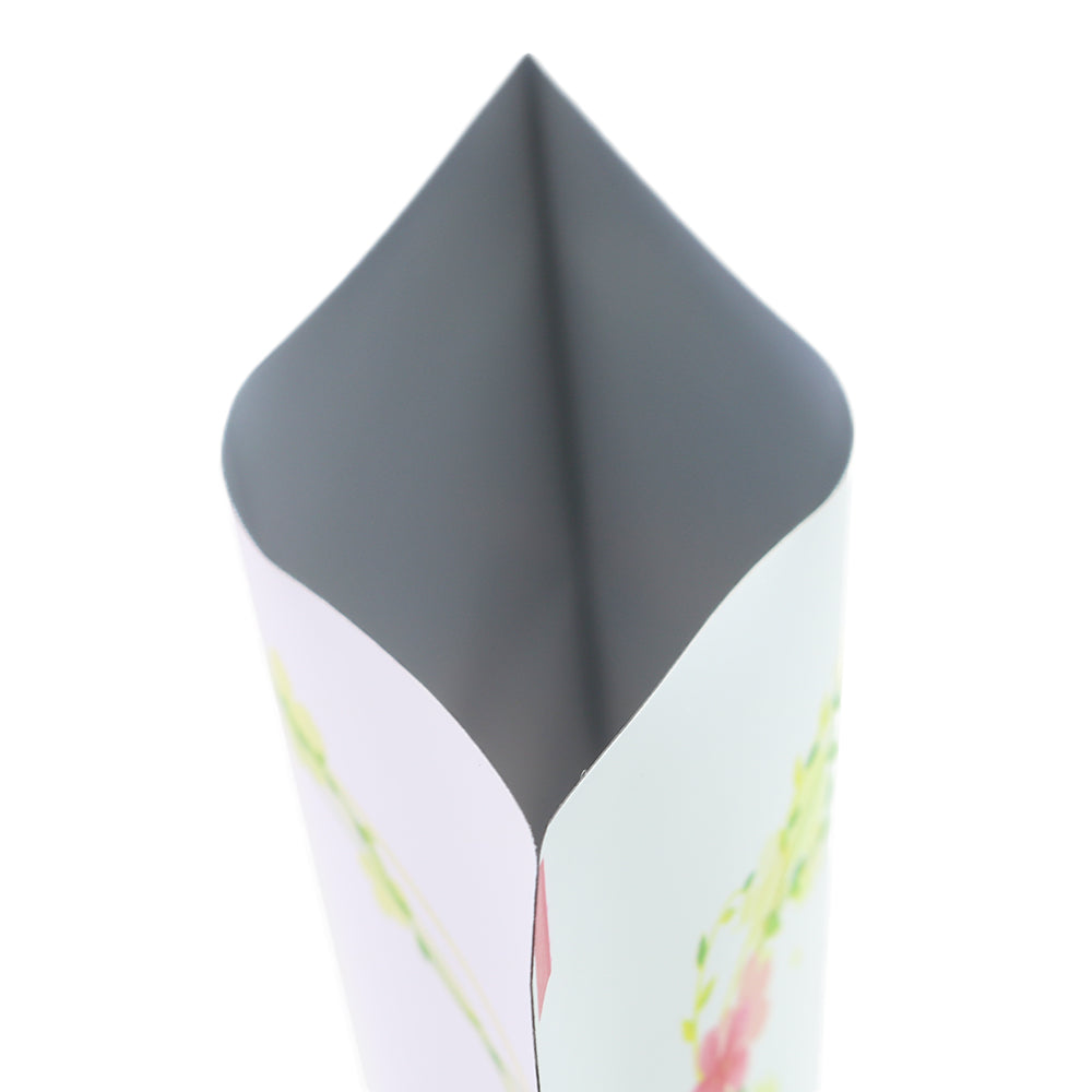 Wreath White Matte Flower Design Open SlickSeal™ Bags