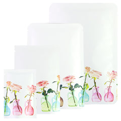 White Dye Matte Flower Vase Design Open Bottom Bags