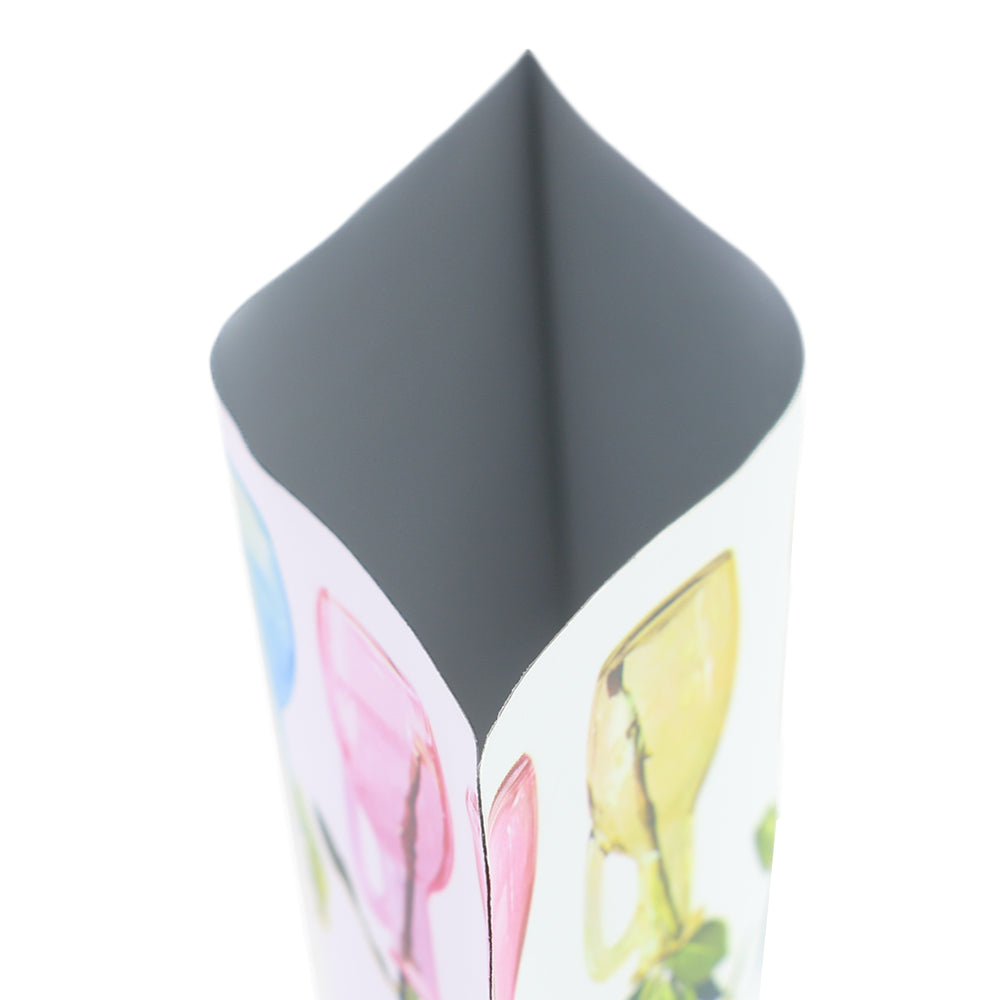 White Dye Matte Flower Vase Design Open Bottom Bags