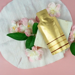 Glossy Royal Jelly Gold Aluminum Bottle Shape Open Bottom Bags