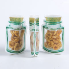 Translucent Glass Bottle Shaped Corky Brown Polyethylene Stand Strong® Bags
